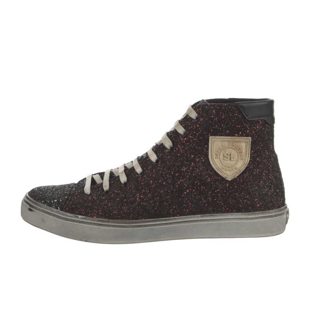 Saint Laurent - Bedford glitter high trainers - Picture 1 of 6